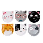 Набор бумажных тарелок «Кошки с ушками», в т/у плёнке, 6 шт., 18 см - фото 319605728