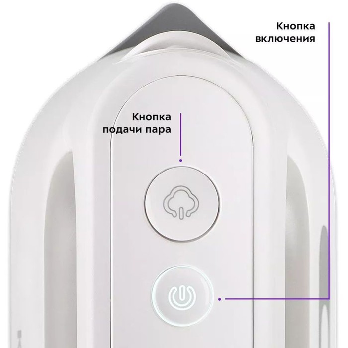 Ручной отпариватель 2 в 1 КТ-9106, 900 Вт, 100 мл, 10 г/мин, белый - фото 51328962
