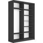 Шкаф-купе «Прайм», 1600×570×2300 мм, 2-х дверный, зеркало, цвет серый диамант - Фото 2