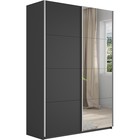 Шкаф-купе «Прайм», 1200×570×2300 мм, 2-х дверный, ЛДСП / зеркало, цвет серый диамант - Фото 1