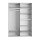 Шкаф-купе «Прайм», 1600×570×2300 мм, ЛДСП / чёрное стекло, цвет белый снег - Фото 2