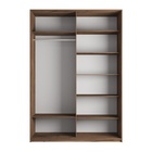 Шкаф-купе «Прайм», 1600×570×2300 мм, ЛДСП / чёрное стекло, цвет дуб табачный - Фото 2