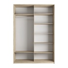 Шкаф-купе «Прайм», 1600×570×2300 мм, ЛДСП / чёрное стекло, цвет сонома - Фото 2