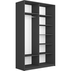 Шкаф-купе «Прайм», 1400×570×2300 мм, 2-х дверный, ЛДСП, цвет серый диамант - Фото 2