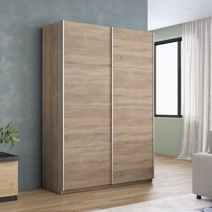 Шкаф-купе «Прайм», 1600×570×2300 мм, 2-х дверный, ЛДСП, цвет сонома - Фото 1