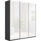 Шкаф-купе «Прайм», 1800×570×2300 мм, 3-х дверный, белое стекло, цвет серый диамант - Фото 1
