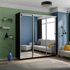 Шкаф-купе трёхдверный «Экспресс», с зеркалом, 2400×600×2400 мм, цвет венге - Фото 1