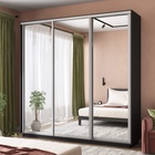 Шкаф купе трёхдверный «Экспресс», с зеркалом, 1800×440×2200 мм, цвет серый диамант - Фото 1