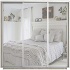 Шкаф купе трёхдверный «Экспресс», с зеркалом, 1800×600×2400 мм, цвет ясень шимо светлый - Фото 2