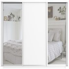 Шкаф купе трёхдверный «Экспресс», с зеркалом, 1800×440×2200 мм, ЛДСП, цвет белый снег - Фото 3