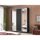 Шкаф купе «Экспресс», 2400×600×2200 мм, 3-х дверный, 2 зеркала / ЛДСП, цвет серый диамант - Фото 1