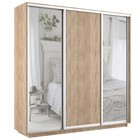 Шкаф купе «Экспресс», 2400×440×2200 мм, 3-х дверный, 2 зеркала / ЛДСП, цвет сонома - Фото 2