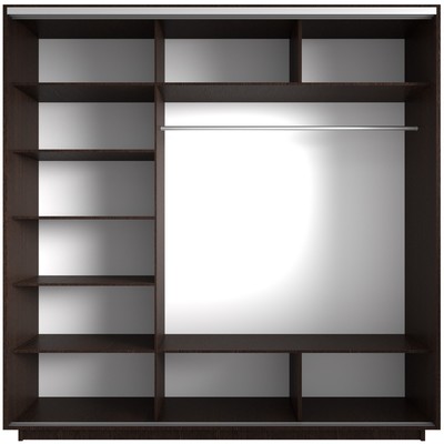 Шкаф - купе трёхдверный «Экспресс», 2400×600×2400 мм, цвет венге