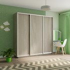 Шкаф купе трехдверный «Экспресс», 2400×600×2200 мм, ЛДСП, цвет ясень шимо светлый - Фото 1