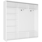 Шкаф – купе трёхдверный «Экспресс», с зеркалом, 2100×440×2400 мм, цвет белый снег - Фото 4