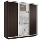 Шкаф купе трёхдверный «Экспресс», с зеркалом, 1800×440×2200 мм, ЛДСП, цвет венге - Фото 2
