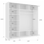 Шкаф купе «Экспресс», 2100×600×2400 мм, 3-х дверный, 2 ЛДСП / зеркало, цвет венге - Фото 5