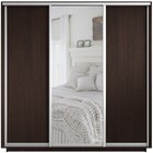 Шкаф купе «Экспресс», 2400×600×2400 мм, 3-х дверный, 2 ЛДСП / зеркало, цвет венге - Фото 3