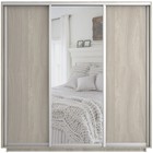 Шкаф купе трехдверный «Экспресс», 2400×440×2400 мм, 2 ЛДСП, ясень шимо светлый - Фото 3