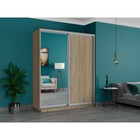 Шкаф купе «Широкий экспресс», 1800×440×2200 мм, 2-х дверный, зеркало / ЛДСП, цвет сонома - Фото 1
