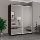 Шкаф купе «Широкий экспресс», 1800×440×2200 мм, 2-х дверный, зеркало, цвет венге - Фото 1