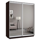 Шкаф купе «Широкий экспресс», 1800×440×2200 мм, 2-х дверный, зеркало, цвет венге - Фото 2