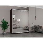 Шкаф купе двухдверный «Широкий экспресс», 1800×440×2400 мм, зеркало, цвет венге - Фото 1