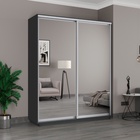 Шкаф купе «Широкий экспресс», 1800×440×2200 мм, 2-х дверный, зеркало, цвет серый диамант - Фото 1