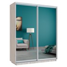 Шкаф купе «Широкий экспресс», 1800×440×2200 мм, 2-х дверный, зеркало, ясень шимо светлый - Фото 2