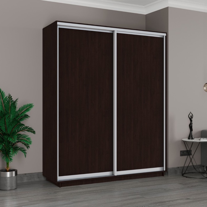 Шкаф купе «Широкий экспресс», 1800×440×2400 мм, 2-х дверный, ЛДСП, цвет венге - Фото 1