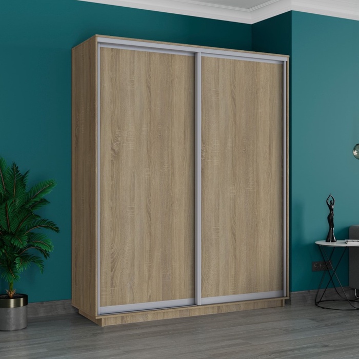 Шкаф купе «Широкий экспресс», 1800×440×2200 мм, 2-х дверный, ЛДСП, цвет сонома - Фото 1