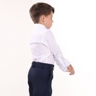 Рубашка для мальчика, цвет белый , рост 134 см - Фото 3