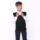 Школьный жилет для мальчика, цвет чёрный, рост 152-158 см - Фото 5