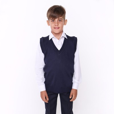 Школьный жилет для мальчика, цвет синий, рост 134-140 см