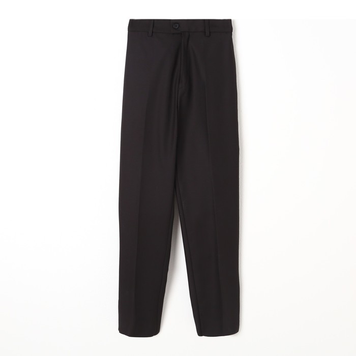 Школьные брюки для мальчика, цвет чёрный, рост 146-152 см - Фото 1