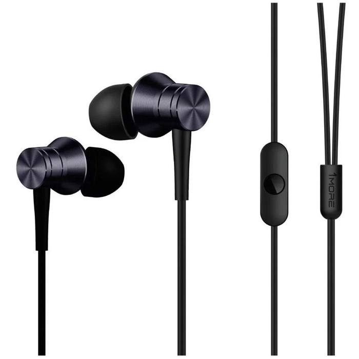 Наушники 1MORE Piston Fit In-Ear Headphones E1009, вакуумные, проводные, 1.25 м, серые
