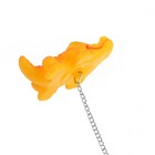 Пробка для ванны с игрушкой "Крокодил", d = 40 мм, ПВХ, металл, желтый - фото 25397308