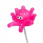 Пробка для ванны с игрушкой "Осьминог", d = 40 мм, ПВХ, металл, сиреневый - фото 22763570