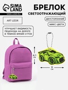 Светоотражающий элемент «Тачка», двусторонний, 4.1×6 см, МИКС - Фото 1