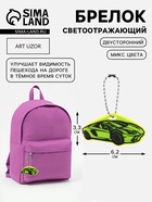 Светоотражающий элемент «Авто», двусторонний, 3.3×6.2 см, МИКС - Фото 1