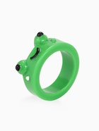 Кольцо пластиковое «Лягушка», зелёное, 17 размер - Фото 1