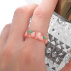 Кольцо «Прозрачное» клубника, цвет красный, 17 размер - фото 22360641