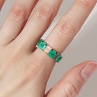 Кольцо «Прозрачное» лягушки, цвет зелёный, 17 размер - Фото 1