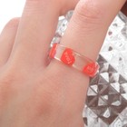 Кольцо «Прозрачное» сердца, цвет красный, 17 размер - фото 8074780