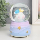 Сувенир полистоун водяной шар музыка, свет "Зверята на облаках" МИКС 12,5х8,2х8,2 см - фото 22360744