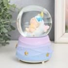 Сувенир полистоун водяной шар музыка, свет "Зверята на облаках" МИКС 12,5х8,2х8,2 см - фото 22360745