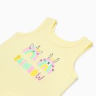 Комплект (майка,трусы) для девочки, цвет жёлтый, рост 128 см - фото 25302004