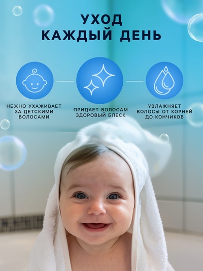 Шампунь детский LULU с протеинами пшеницы, без парабенов, без силиконов, 300 мл