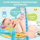 Музыкальный развивающий коврик с пианино, русская озвучка, свет, цвет голубой - Фото 4