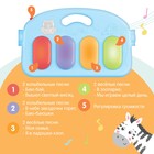 Музыкальный развивающий коврик с пианино, русская озвучка, свет, цвет голубой - Фото 6